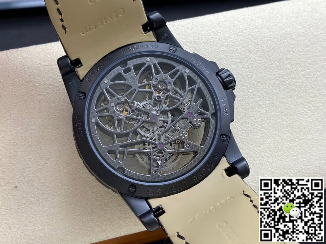 Best Replica Replica Roger Dubuis Excalibur RDDBEX0364 1:1 Best Edition YS Factory Tourbillon Skeleton Dial - Colareps