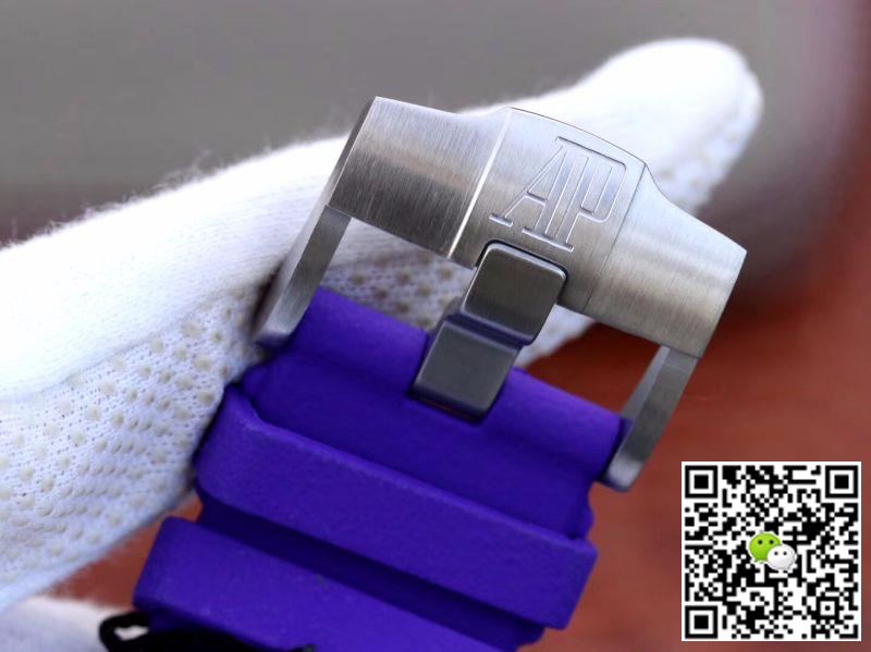 Best Replica Replica Audemars Piguet Royal Oak Offshore Diver 15710ST.OO.A077CA.01 1:1 Best Edition Swiss ETA3120 Superlumed Purple textured dial - Colareps