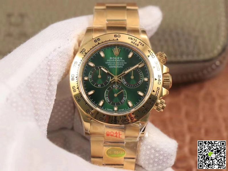 Best Replica Rolex Daytona Replica M116508-0013 1:1 Best Edition Noob Factory Green Dial Swiss ETA4130 - Colareps
