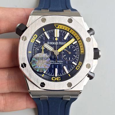 Best Replica Replica Audemars Piguet Royal Oak Offshore Diver 26703ST.OO.A027CA.01 JF Factory 1:1 Best Edition Swiss ETA3120 Blue Dial - Colareps