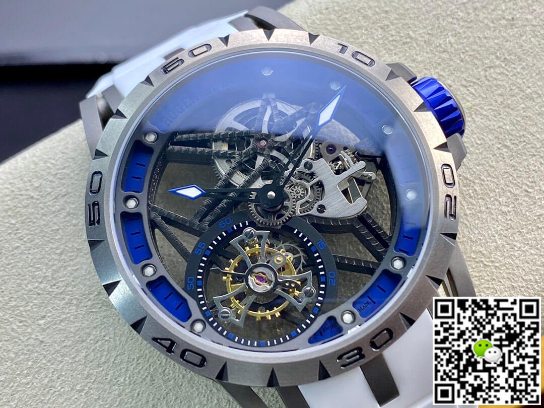 Best Replica Replica Roger Dubuis Excalibur RDDBEX0479 1:1 Best Edition BBR Factory Tourbillon Rubber Strap - Colareps