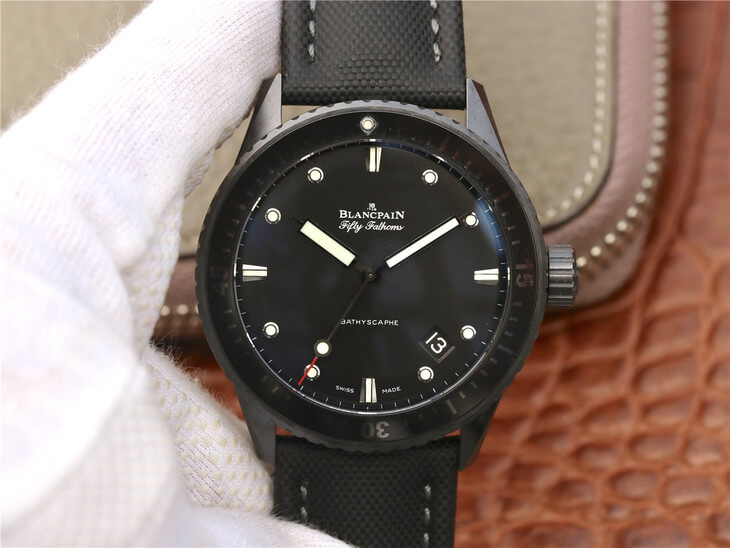 Best Replica Replica Blancpain Fifty Fathoms Bathyscaphe 5000-0130-B52-B 1:1 Best Edition GF Factory Black Dial - Colareps