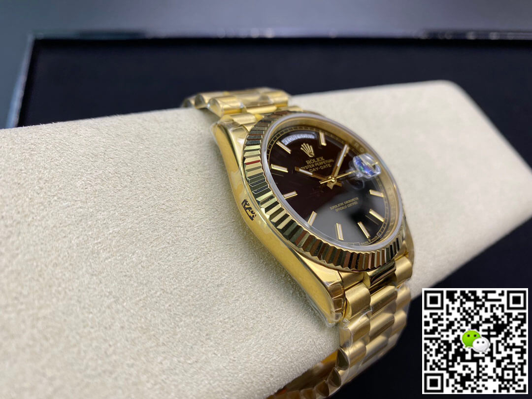 Best Replica Replica Rolex Day Date 40MM 1:1 Best Edition EW Factory Black Dial - Colareps