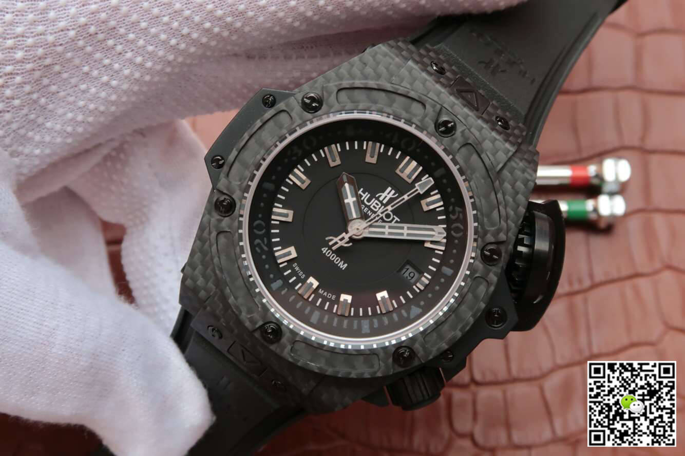 Best Replica Hublot Replica King Power Oceanographic 4000M 731.QX.1140.RX 1:1 Best Edition V6 Factory Forged Carbon Fiber - Colareps