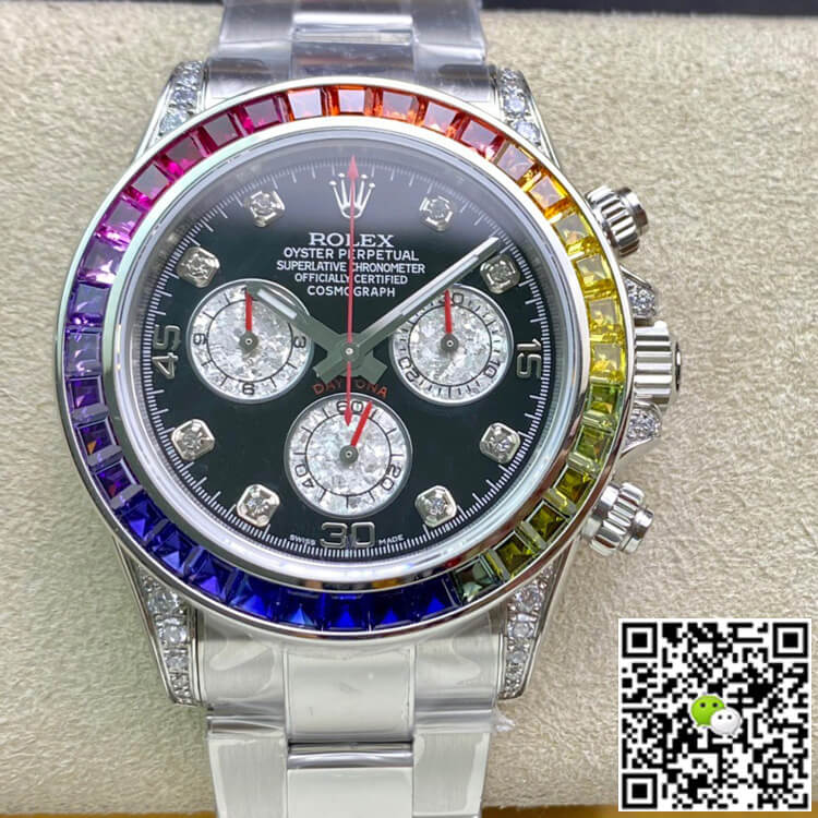 Best Replica Replica Rolex Daytona 116599 RBOW 1:1 Best Edition TW Factory Black Dial - Colareps