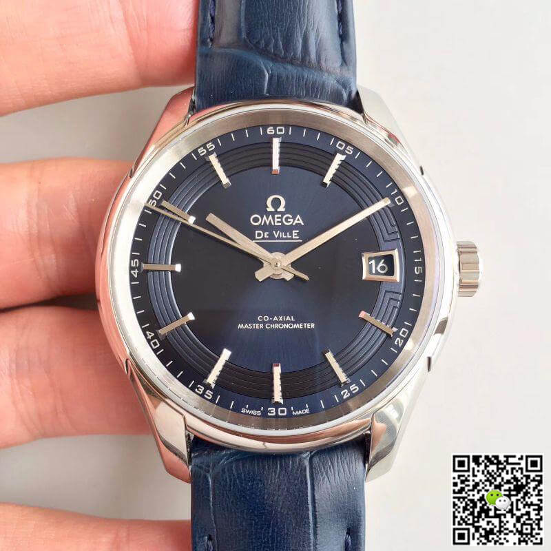Best Replica Replica Omega De Ville Hour Vision 431.33.41.21.03.001 3S Factory 1:1 Best Edition Swiss ETA8500 Blue Dial - Colareps
