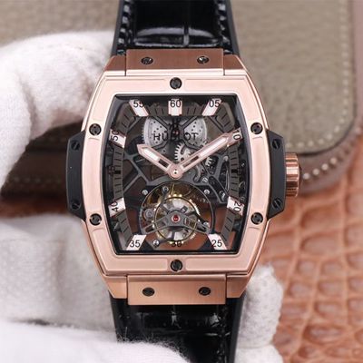Best Replica Hublot Replica Masterpiece Tourbillon 906.OX.0123.VR.AES13 1:1 Best Edition JB Factory Rose Gold White Hour Swiss HUB 9006 - Colareps