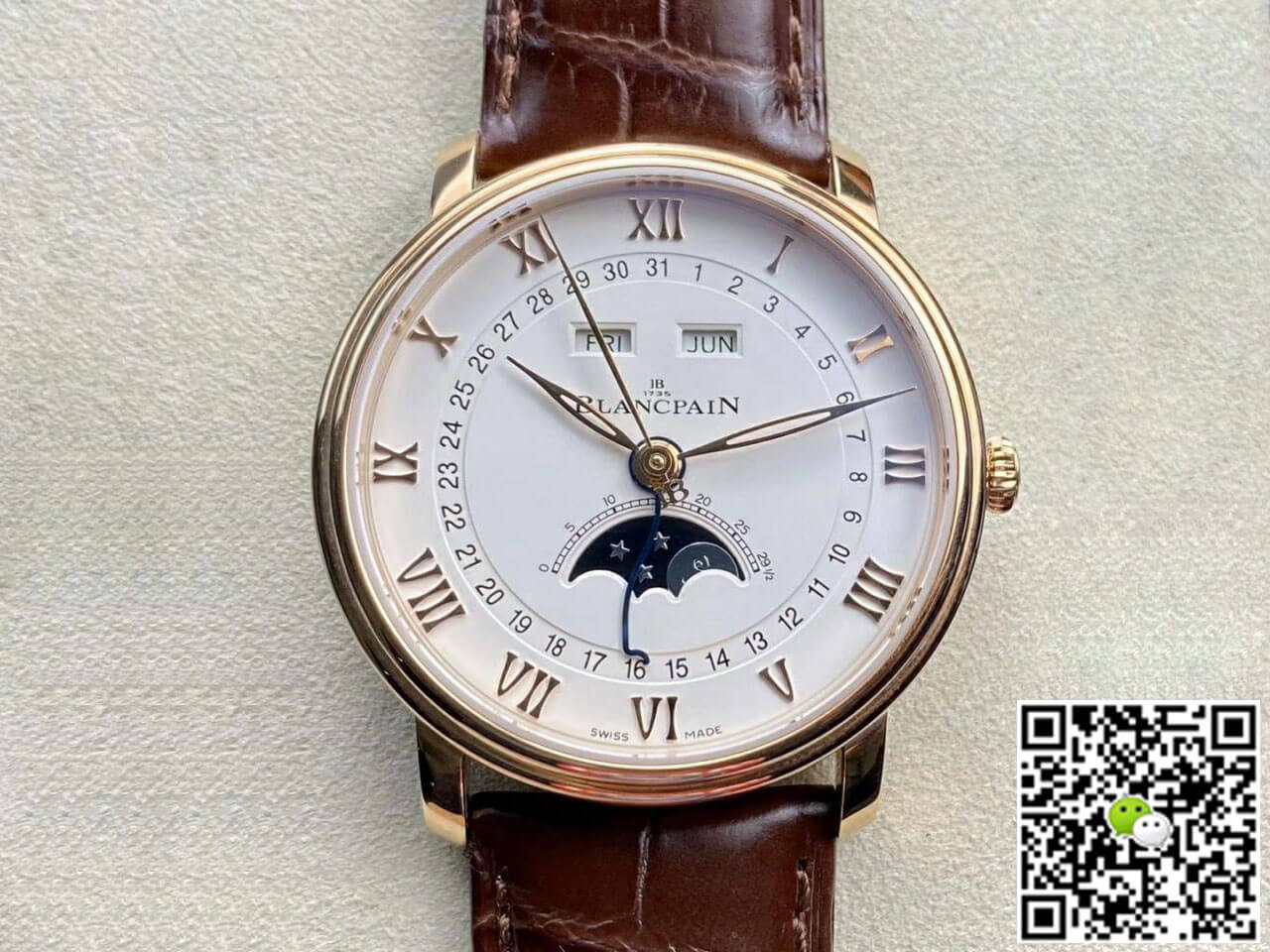 Best Replica Replica Blancpain Villeret 6654-3642-55B 1:1 Best Edition OM Factory V3 Leather Strap - Colareps