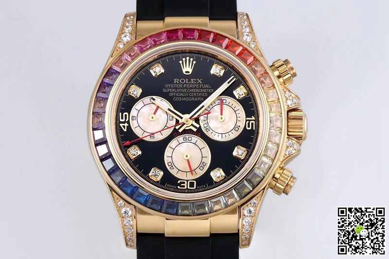 Best Replica Replica Rolex Daytona 116598RBOW 1:1 Best Edition BL Factory Yellow Gold Swiss ETA4130 - Colareps