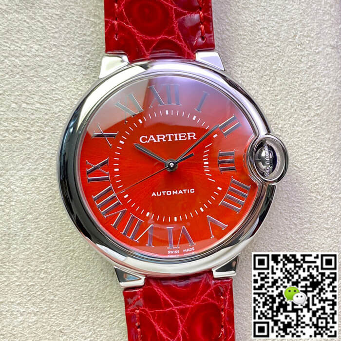 Best Replica Replica Ballon Bleu De Cartier 33MM 1:1 Best Edition Red Dial - Colareps