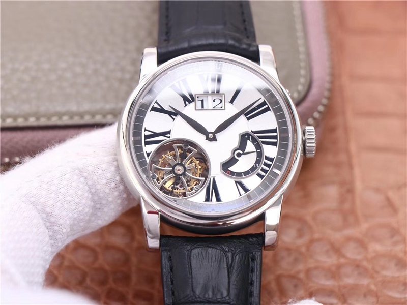 Best Replica Replica Roger Dubuis Hommage RDDBHO0568 Tourbillon 1:1 Best Edition JB Factory White Dial Swiss RD540 - Colareps
