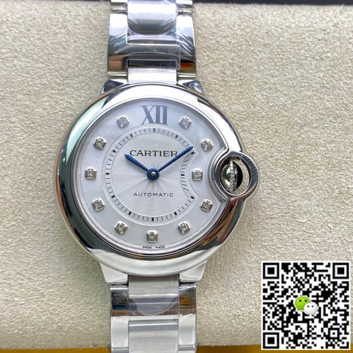 Best Replica Replica Ballon Bleu De Cartier WE902074 33MM 1:1 Best Edition V6 Factory White Dial - Colareps