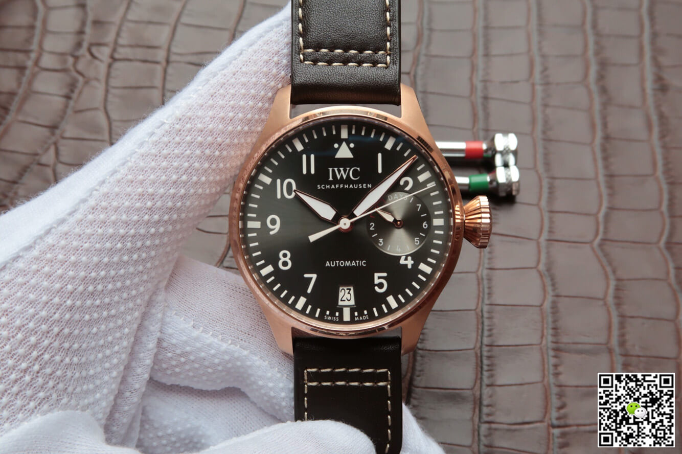 Best Replica Replica IWC Big Pilot IW500901 1:1 Best Edition ZF Factory Rose Gold Black Dial - Colareps