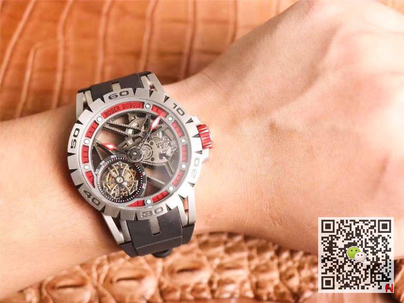 Best Replica Replica Roger Dubuis Excalibur Spidr (king series) RDDBEX0622 Tourbillon JB Factory 1:1 Best Edition red skeleton dial Swiss RD505SQ - Colareps