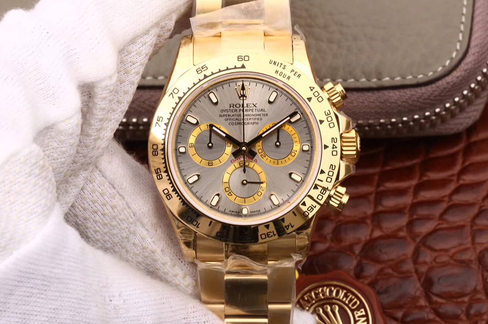 Best Replica Replica Rolex Daytona Cosmograph 116508 1:1 Best Edition JH Factory Gold - Colareps