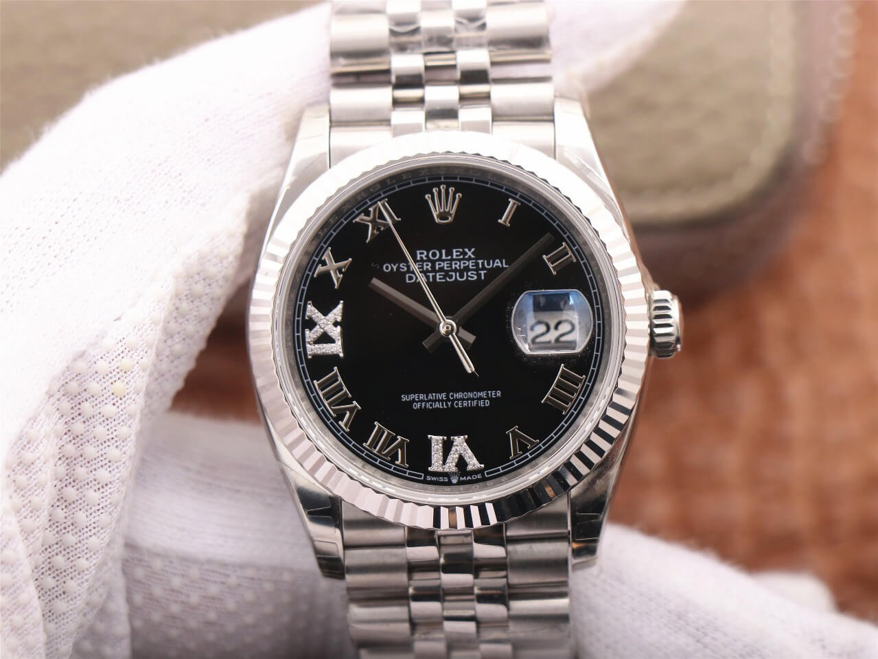 Best Replica Replica Rolex Datejust M126233 36MM 1:1 Best Edition EW Factory Black Dial - Colareps