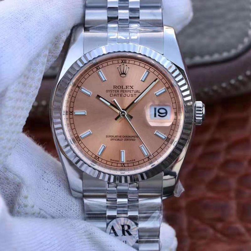 Best Replica Rolex Dupe Datejust 36mm 116234-0090 1:1 Best Edition Swiss ETA3135 Rosegold Dial - Colareps