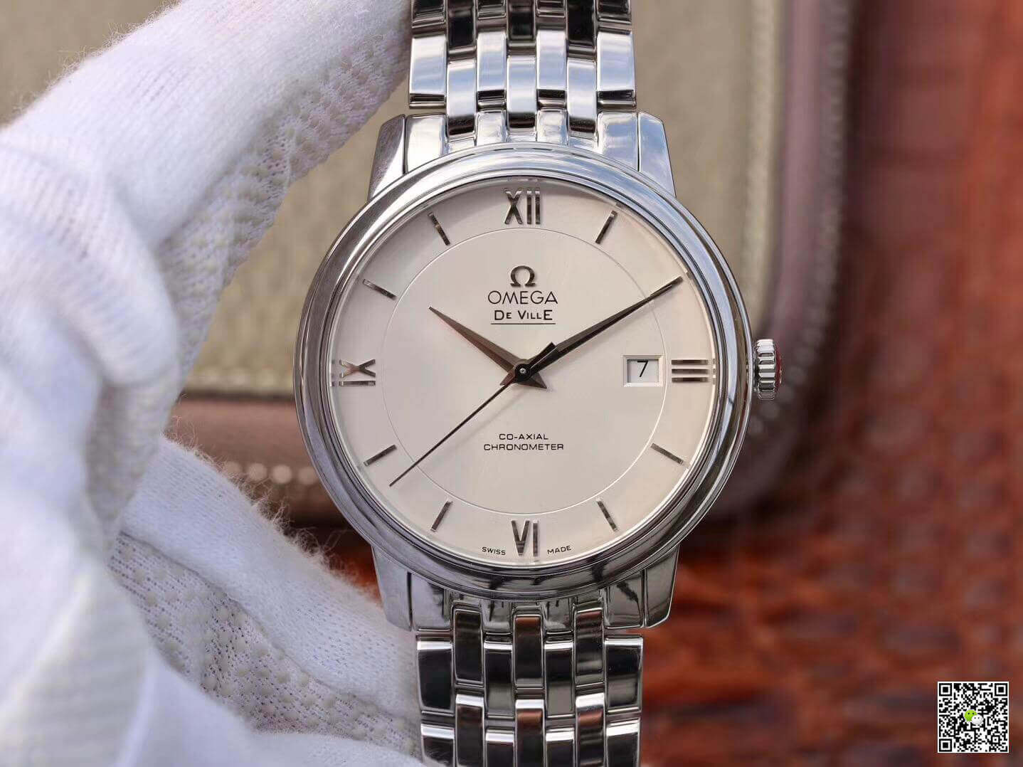 Best Replica Replica Omega De Ville Prestige 424.10.40.20.02.003 MKS Factory Mechanical Watches 1:1 Best Edition Swiss ETA9015 White Dial - Colareps