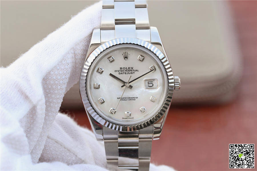 Best Replica Replica Rolex Datejust M126334-0019 1:1 Best Edition EW Factory White Mother-Of-Pearl Dial - Colareps