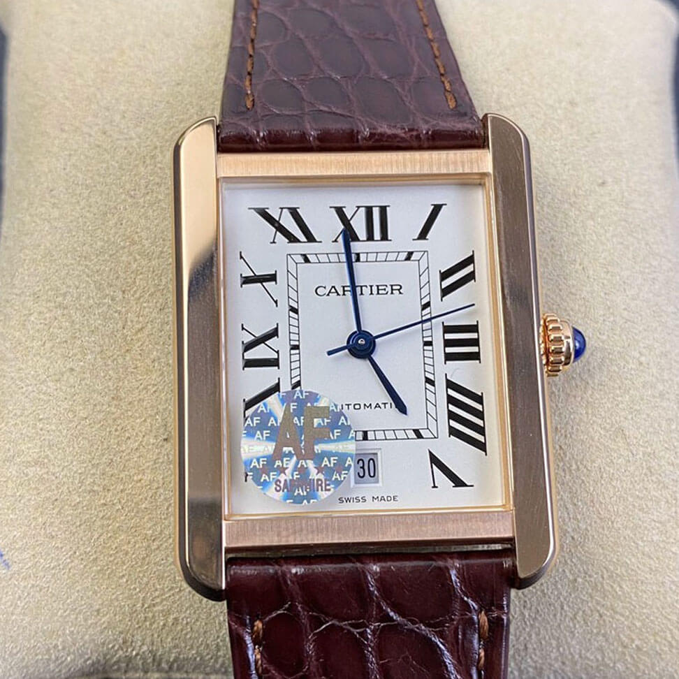Best Replica Replica Cartier Tank W5200026 1:1 Best Edition AF Factory Rose Gold Case - Colareps