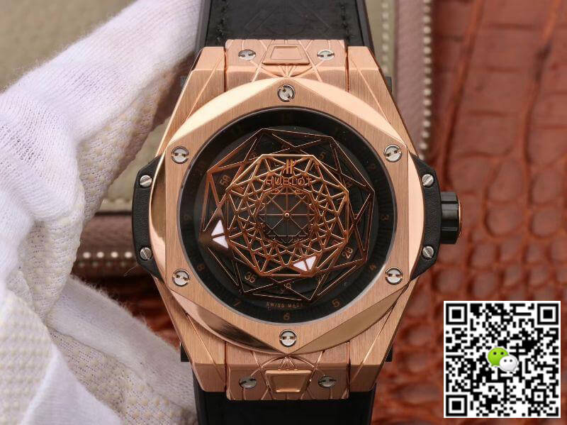Best Replica Replica Hublot Big Bang Sang Bleu King Gold 415.OX.1118.VR.MXM17 TMF Factory Mechanical Watches 1:1 Best Edition Swiss ETA1213 - Colareps