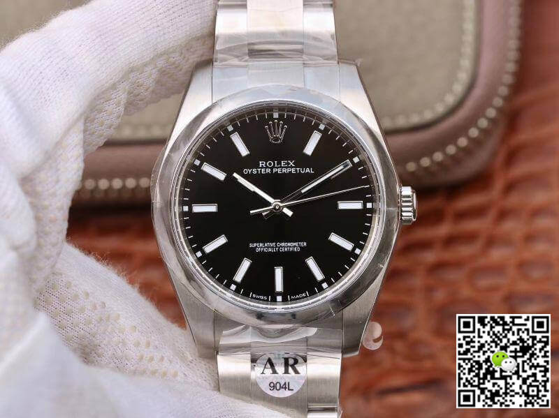 Best Replica Replica Rolex Oyster Perpetual 114300 39mm AR Factory 1:1 Best Edition Swiss ETA3132 Black Dial - Colareps