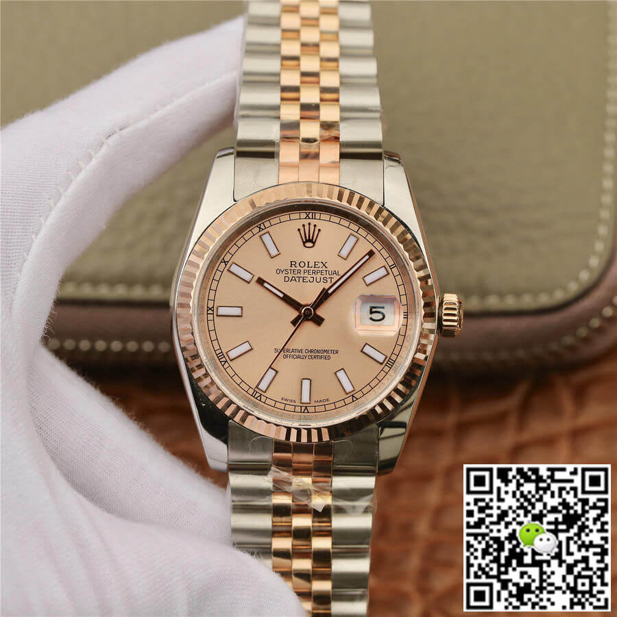Best Replica Replica Rolex Datejust 116231 36MM 1:1 Best Edition GM Factory Rose Gold Pink Dial - Colareps