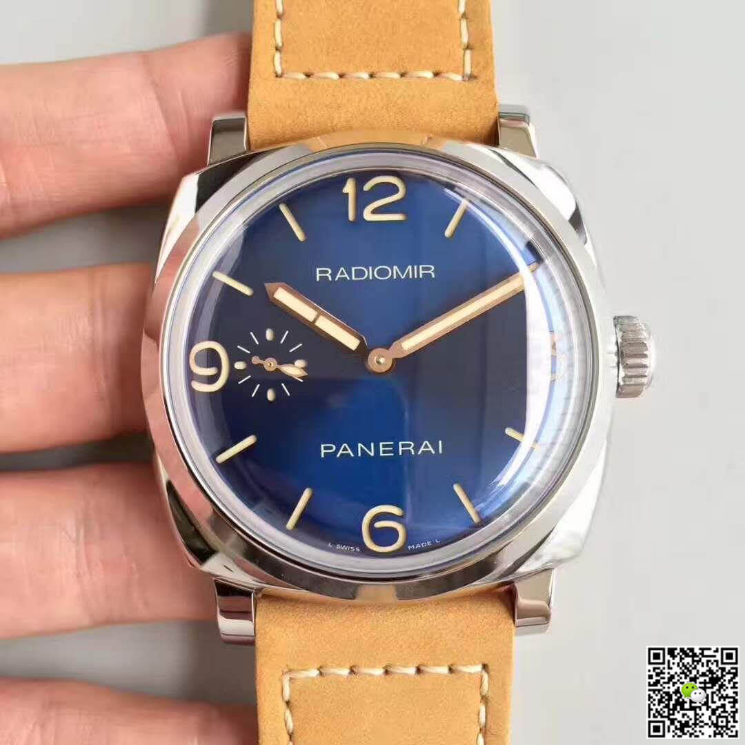 Best Replica Panerai Replica Radiomir 1940 PAM690 ZF Factory 1:1 Best Edition Swiss ETA P3000 Superlumed Blue Dial - Colareps