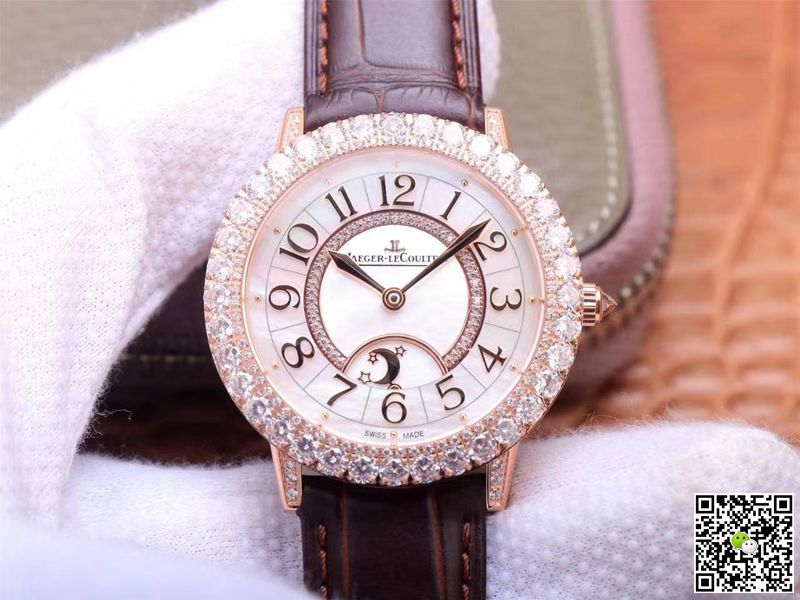 Best Replica Replica Jaeger LeCoultre Rendez Vous Q3523570 1:1 Best Edition ZF Factory Rose Gold Diamond Swiss ETA925B/1 - Colareps
