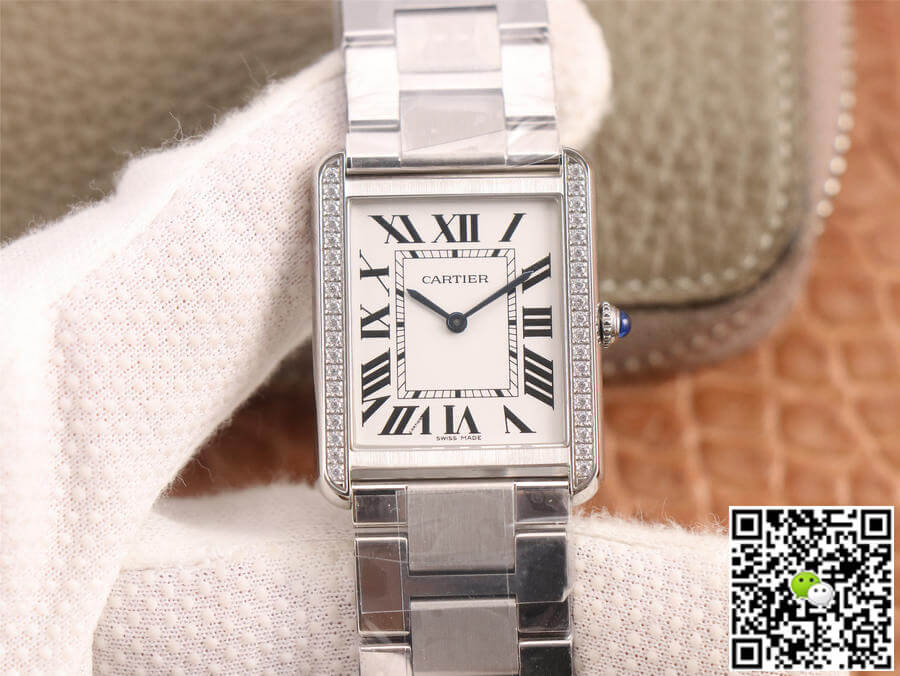Best Replica Cartier Replica Tank 1:1 Best Edition K11 Factory Stainless Steel Diamond - Colareps