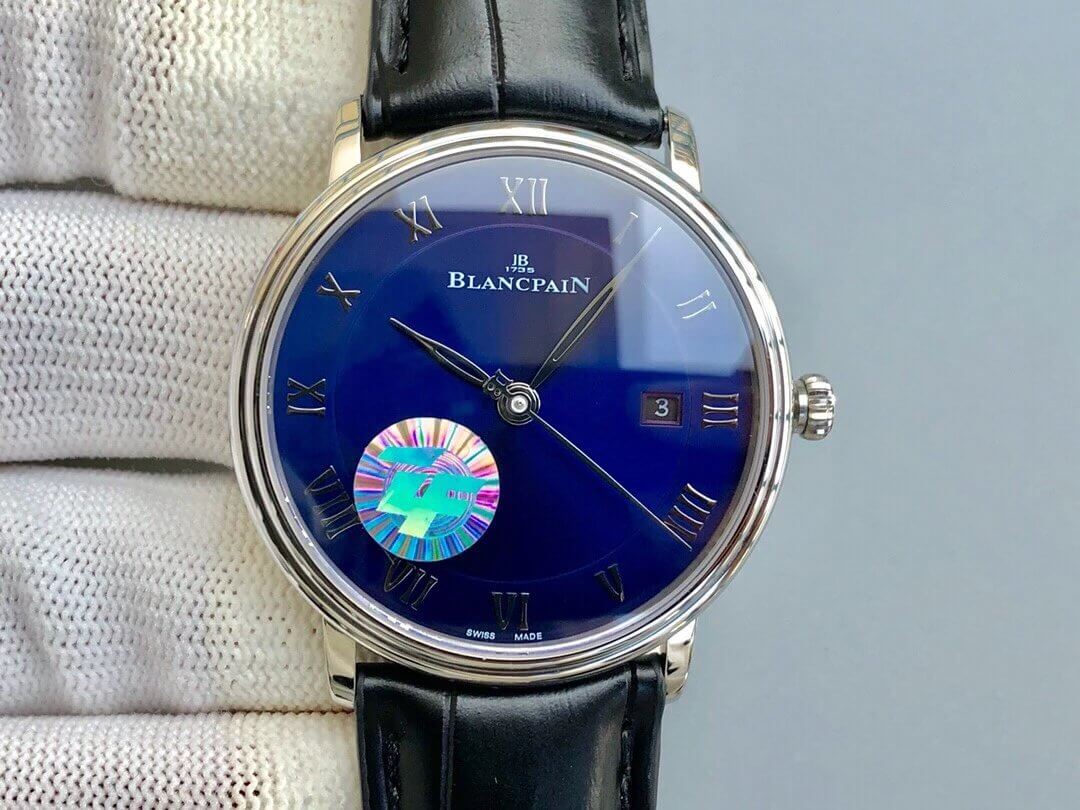 Best Replica Replica Blancpain Villeret 6551-1127-55B 1:1 Best Edition ZF Factory Blue Dial - Colareps
