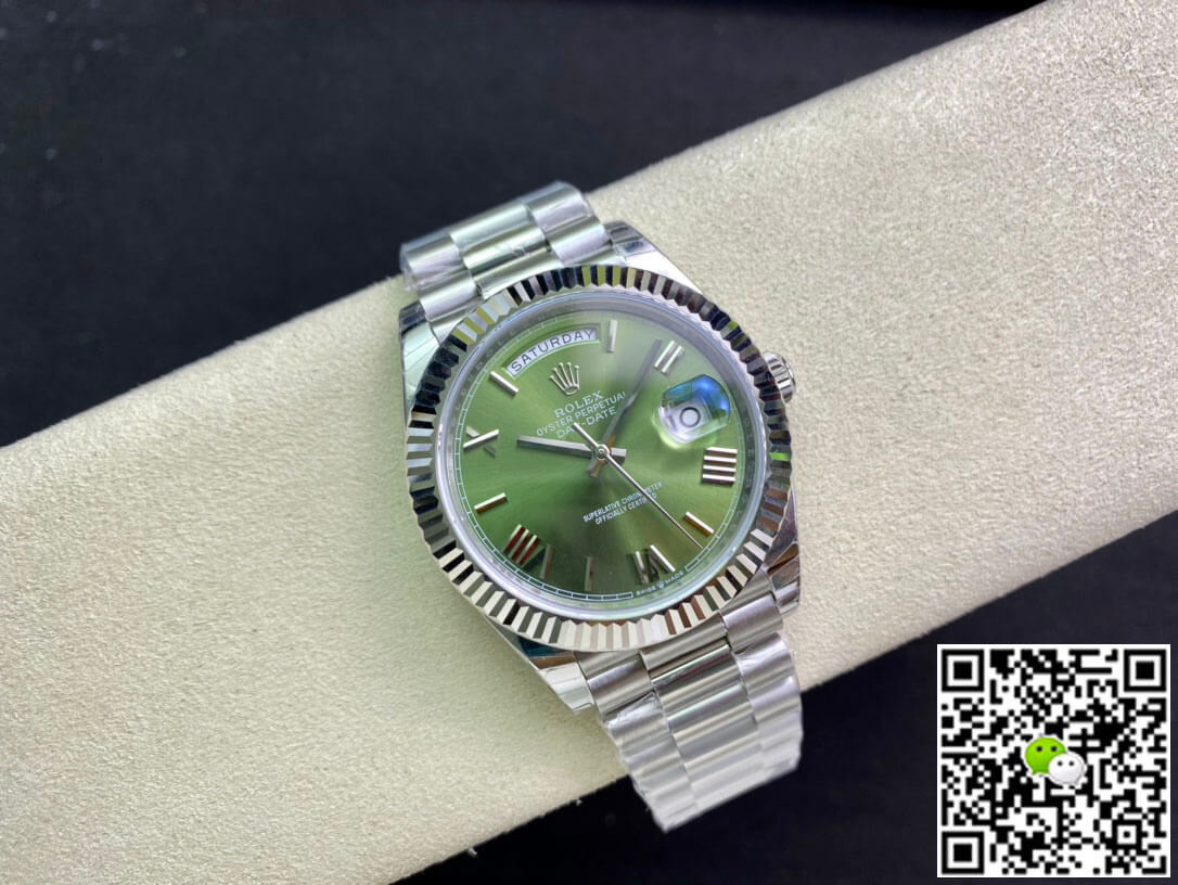 Best Replica Replica Rolex Day Date M228239-0033 1:1 Best Edition EW Factory Olive Green Dial - Colareps