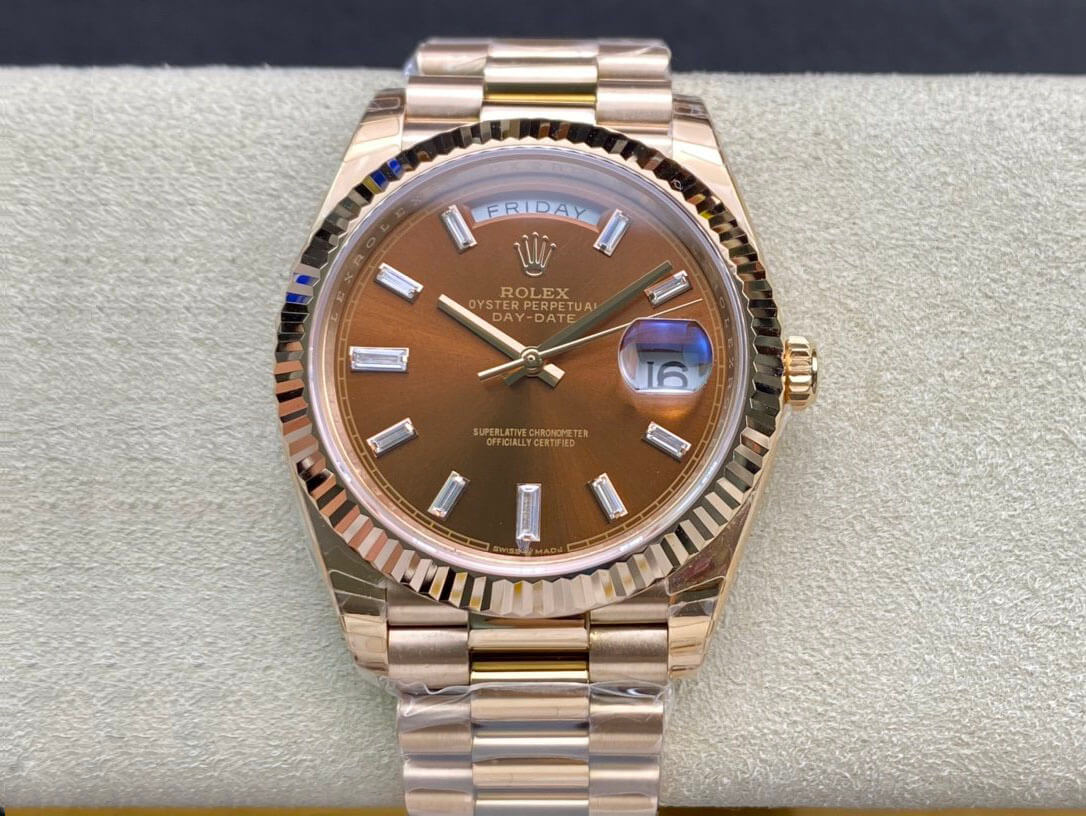 Best Replica Replica Rolex Day Date 228235 1:1 Best Edition EW Factory V2 Brown Dial - Colareps