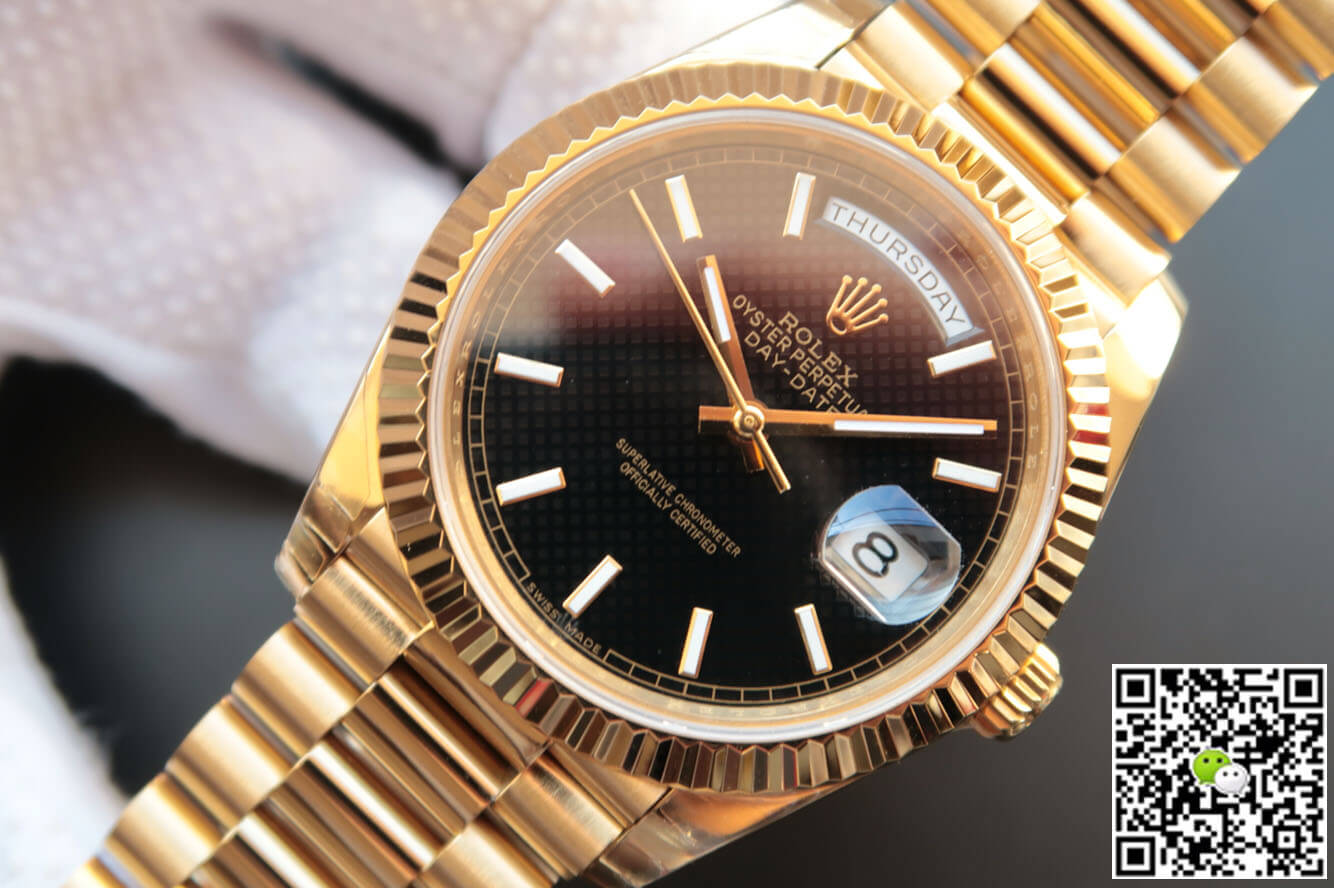 Best Replica Replica Rolex Day Date M228238-0004 1:1 Best Edition EW Factory Black Dial - Colareps