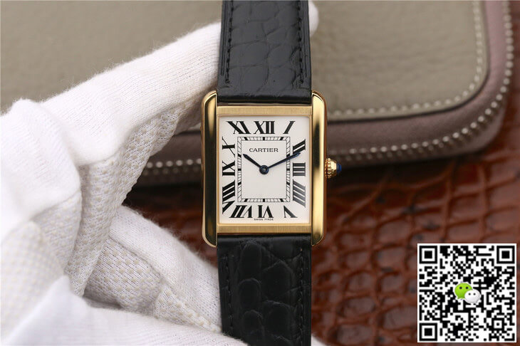 Best Replica Cartier Replica Tank W5200002 1:1 Best Edition K11 Factory Gold Case - Colareps