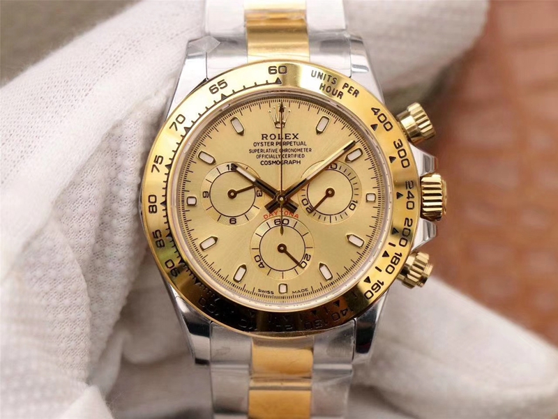 Best Replica Rolex Daytona Replica Cosmograph M116503-0003 1:1 Best Edition Noob Factory Gold Dial Swiss ETA4130 - Colareps