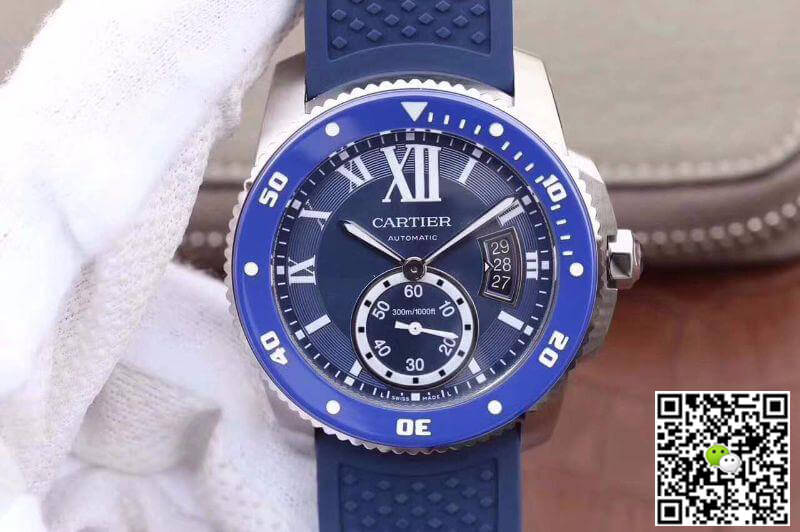 Best Replica Replica Calibre De Cartier Diver WSCA0011 JF Factory 1:1 Best Edition Swiss ETA2836-2 - Colareps