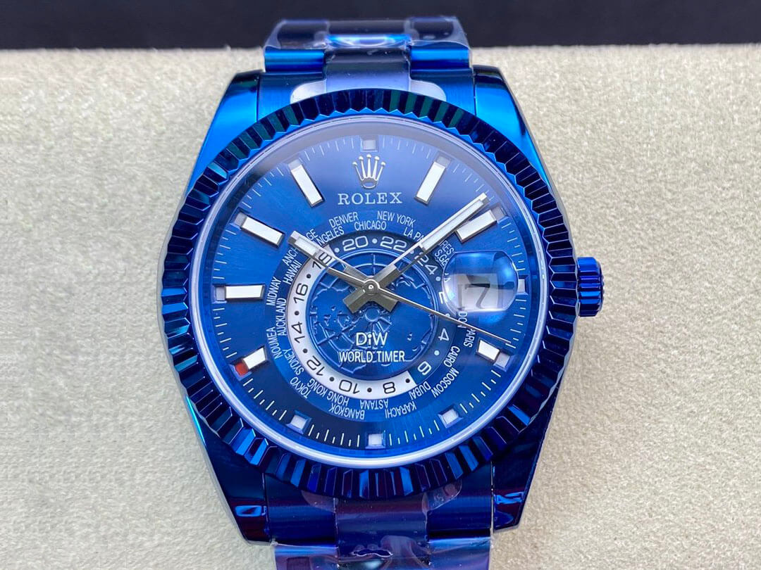 Best Replica Replica Rolex Sky Dweller 40MM 1:1 Best Edition WWF Factory DIW Blue Dial - Colareps