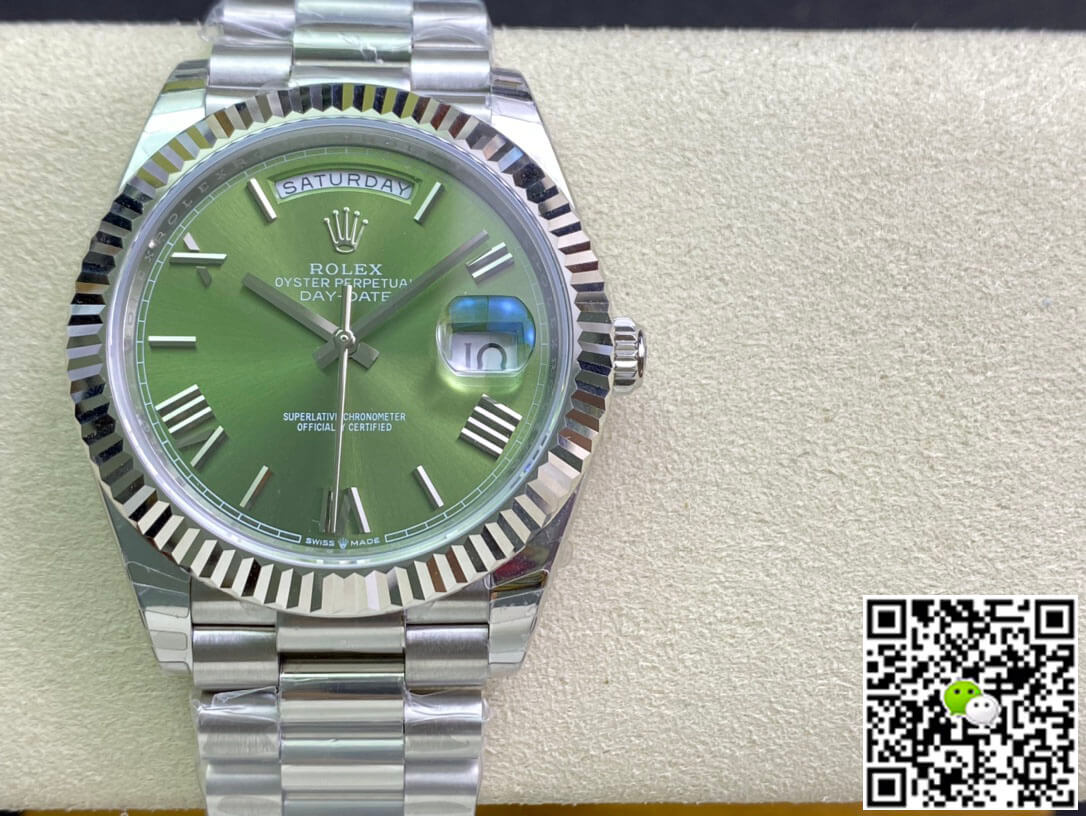 Best Replica Replica Rolex Day Date M228239-0033 1:1 Best Edition EW Factory Olive Green Dial - Colareps