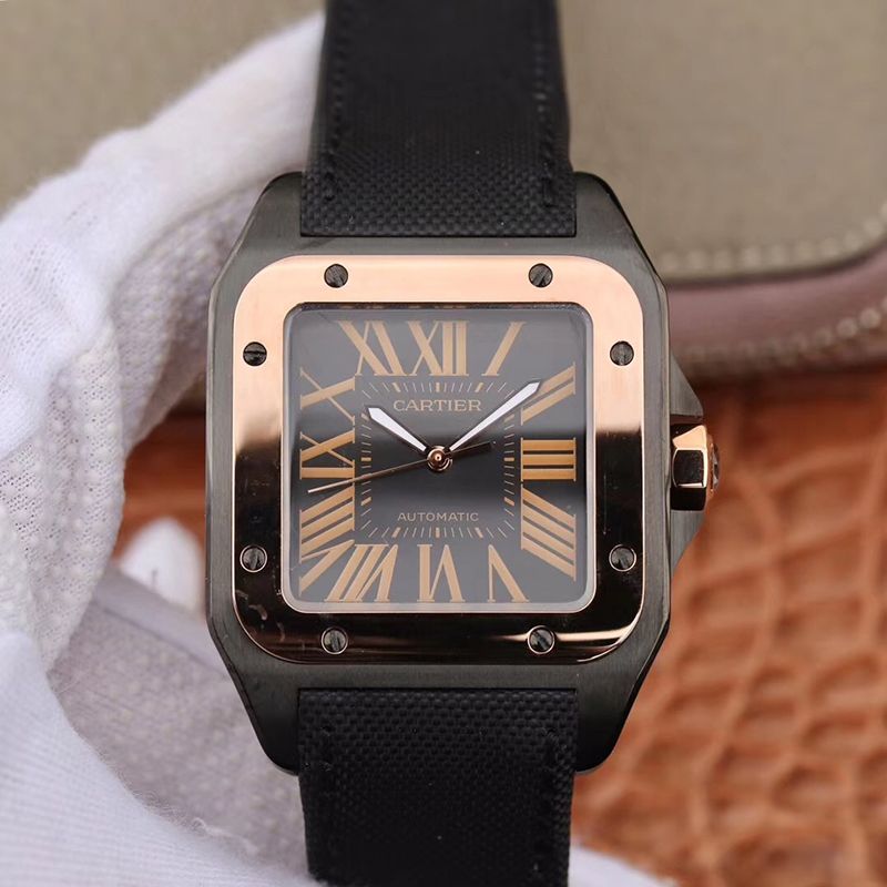 Best Replica Cartier Watch Rep De Santos 100th Anniversary W2020009 38mm RB Factory 18K Rose Gold - Colareps