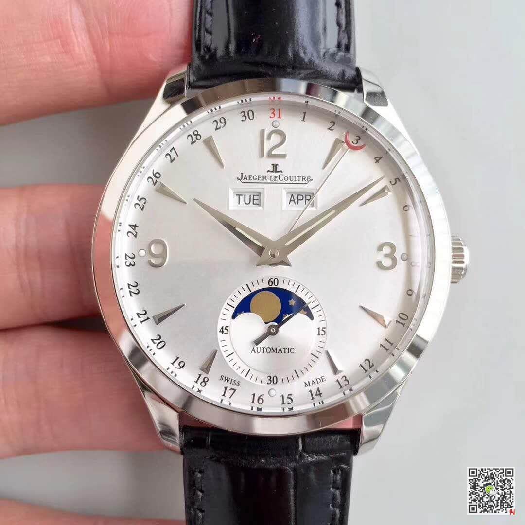 Best Replica Replica Jaeger-LeCoultre Master Calendar 1558420 OM Factory Men Watches 1:1 Best Edition Swiss ETA866 Silver Dial - Colareps