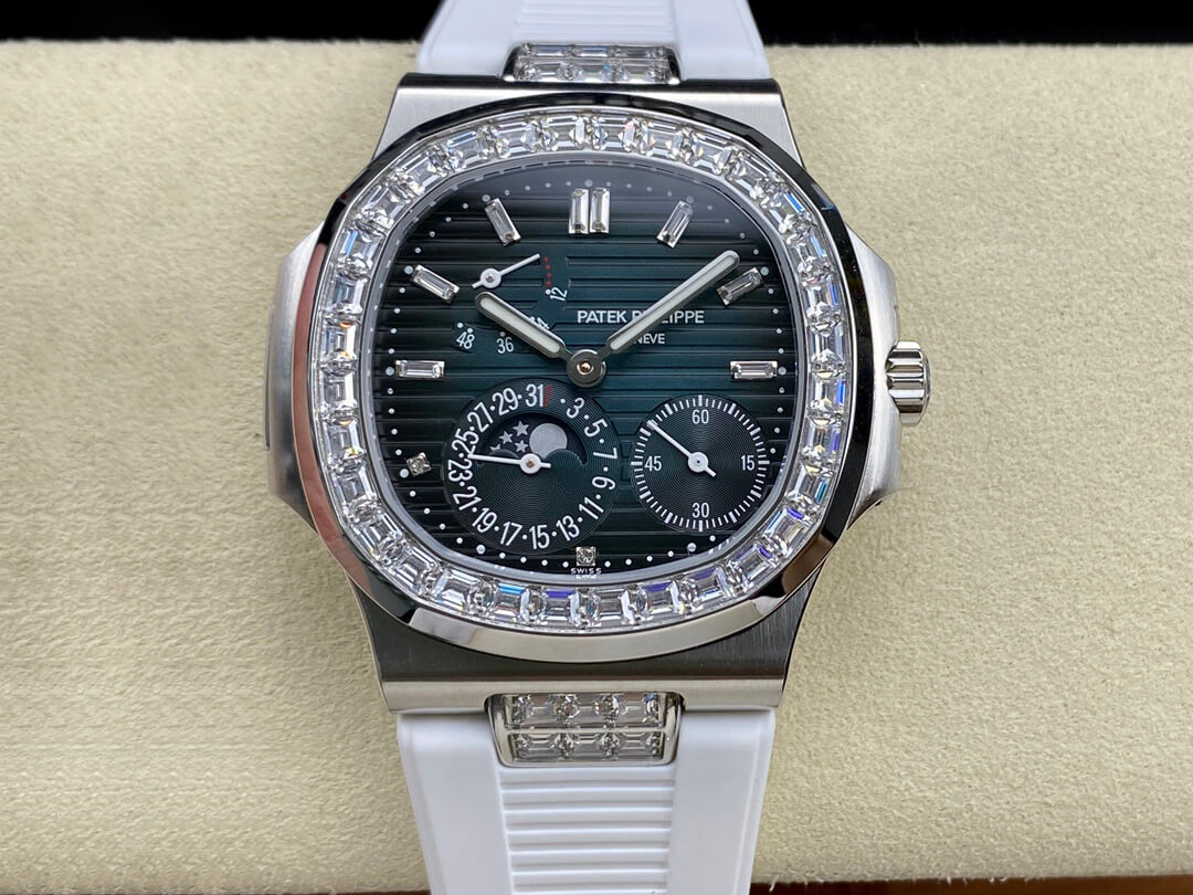 Best Replica Replica Patek Philippe Nautilus 5712GR 1:1 Best Edition GR Factory Rubber Strap - Colareps