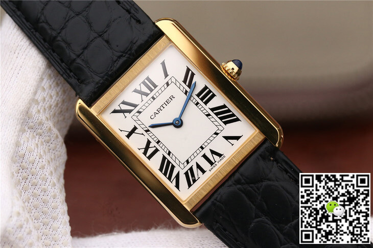 Best Replica Cartier Replica Tank W5200002 1:1 Best Edition K11 Factory Gold Case - Colareps