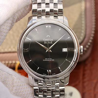 Best Replica Replica Omega De Ville Prestige 424.10.37.20.01.001 MKS Factory Men Watches 1:1 Best Edition Swiss ETA9015 Black Dial Silver Marker - Colareps
