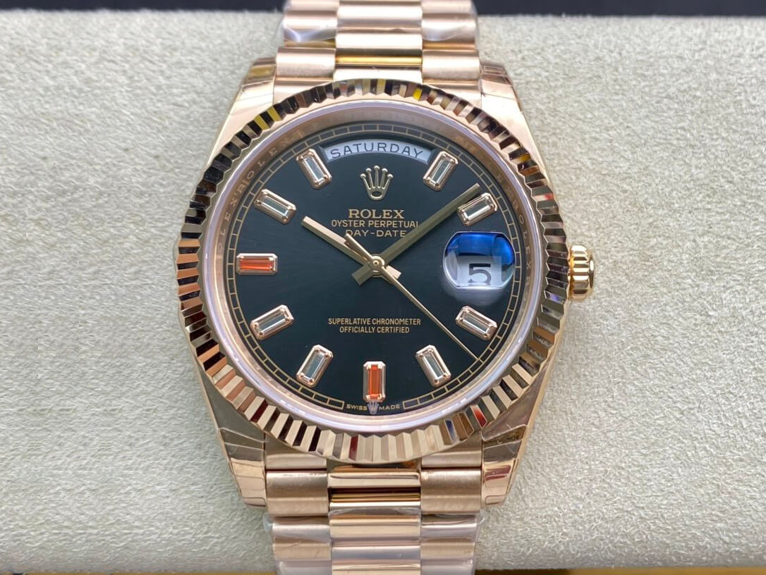 Best Replica Replica Rolex Day Date 40MM 1:1 Best Edition EW Factory Rose Gold - Colareps