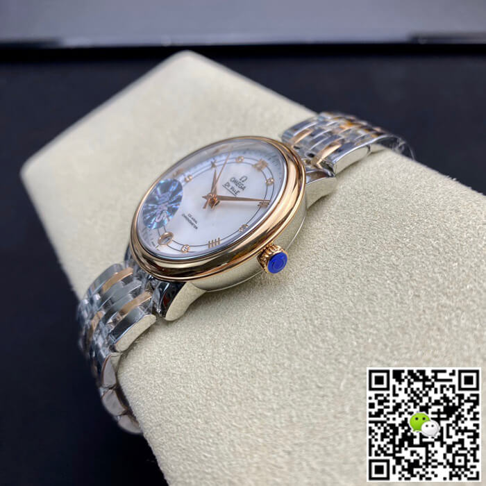Best Replica Replica Omega De Ville 1:1 Best Edition MKS Factory Rose Gold Diamond Dial - Colareps