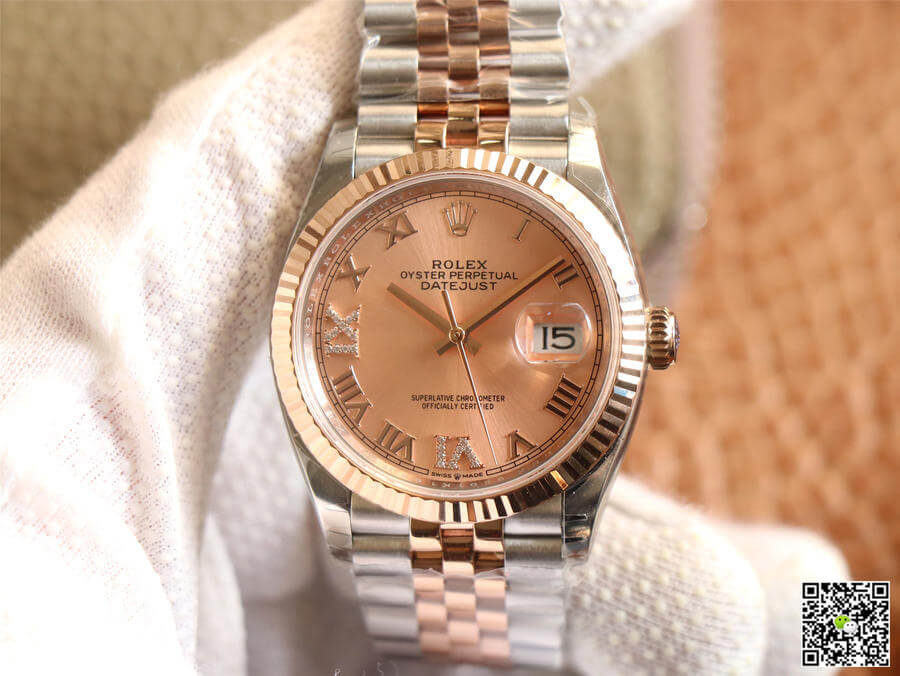 Best Replica Replica Rolex Datejust M126231-0027 1:1 Best Edition EW Factory Rose Gold - Colareps