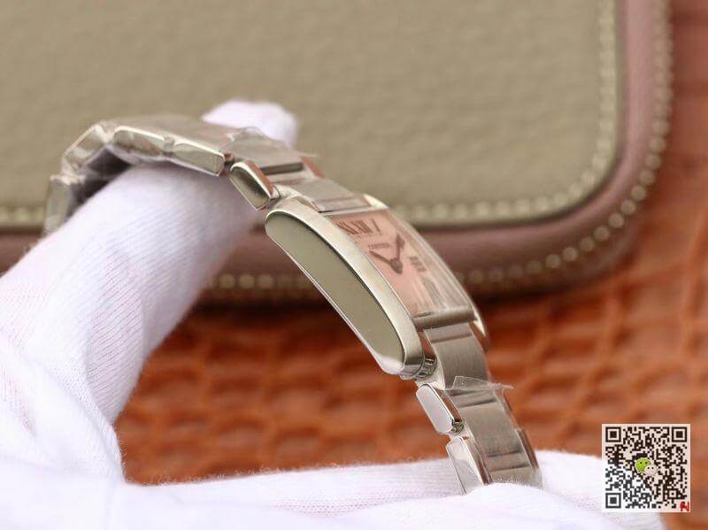Best Replica Cartier Replica Tank Francaise W51028Q3 Pink MOP Dial Steel Ladies Watch 1:1 Best Edition Swiss Quartz - Colareps