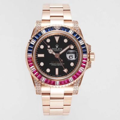 Best Replica Replica Rolex GMT Master II 116759 SAru 1:1 Best Edition ROF Factory Rose Gold Swiss ETA2836 - Colareps