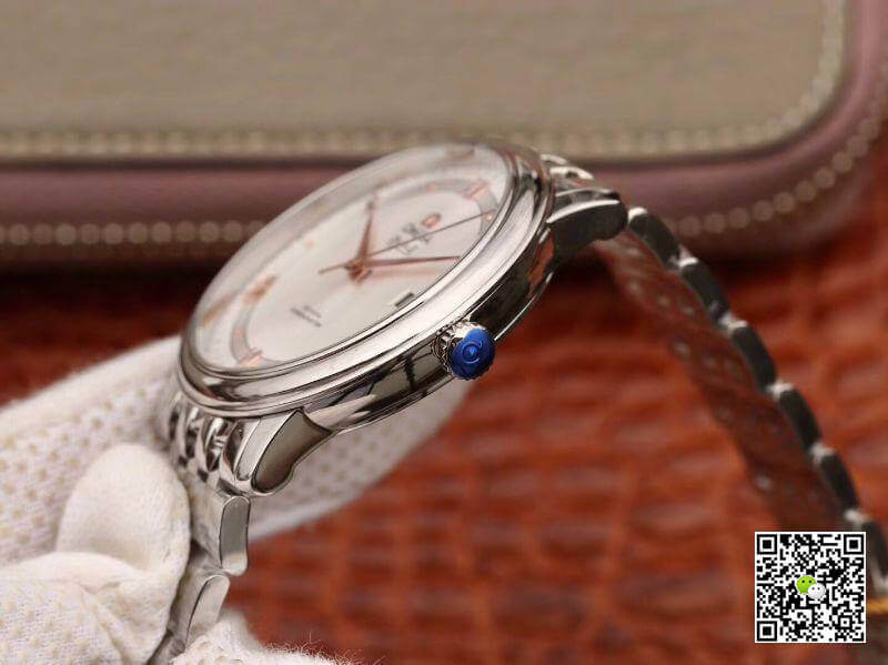 Best Replica Replica Omega De Ville Prestige 424.10.40.20.02.002 MKS Factory 1:1 Best Edition Swiss ETA9015 Silver Dial - Colareps